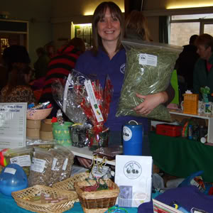 Hopper Haven Rabbit & Guinea Pig Rescue stall at our Cruelty-Free Xmas Fair in Kings Heath last year